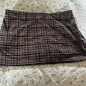 Abercrombie and Fitch brown plaid skort
